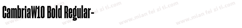 CambriaW10 Bold Regular字体转换